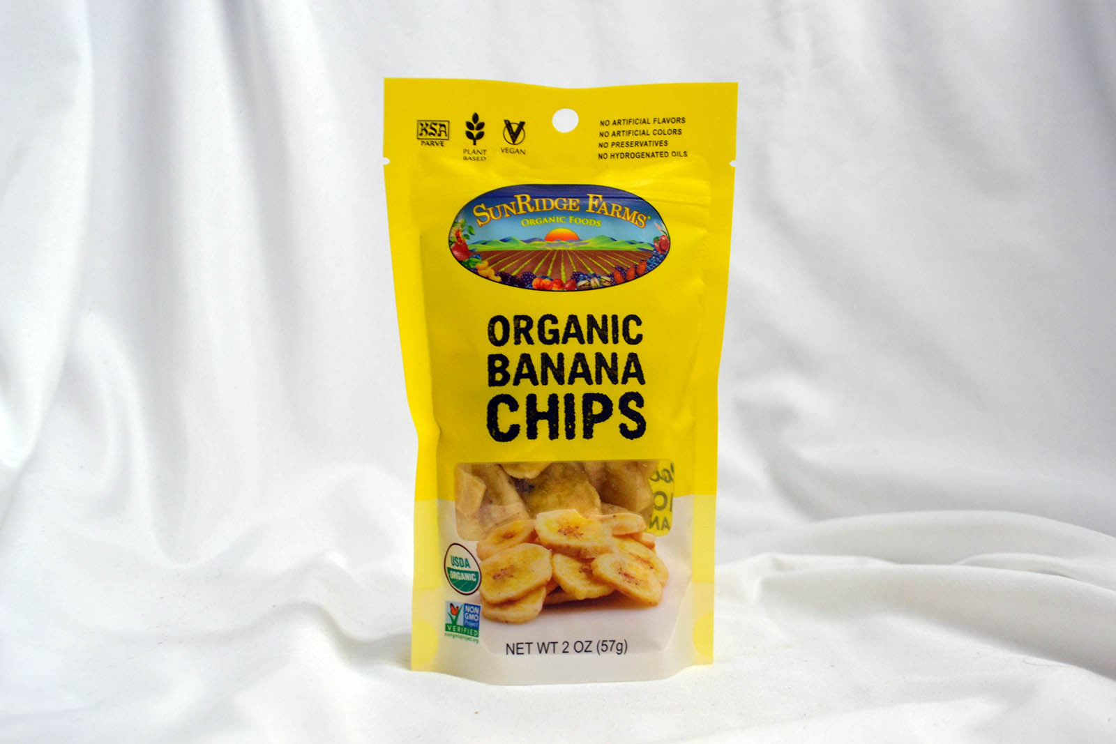 Organic Banana Chips, Crunchy, Non GMO verified - SunRidge Farms